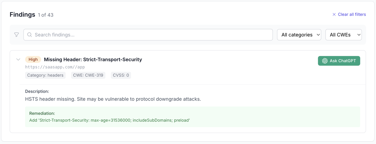 Scan details — Making security accessible to every team